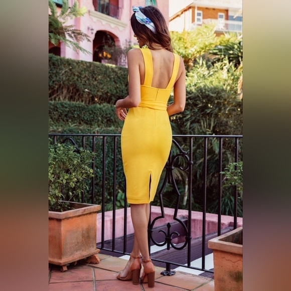 NWT SNDYS Sundays The Label Tasha Midi Mango Dress Size L - Picture 4 of 14